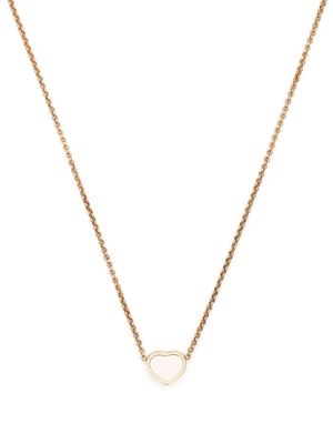 Chopard 18kt rose gold My Happy Heart mother-of-pearl necklace - Pink