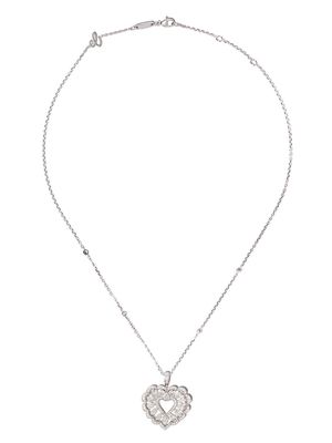 Chopard 18kt white gold Precious Lace Cœur diamond necklace - Silver