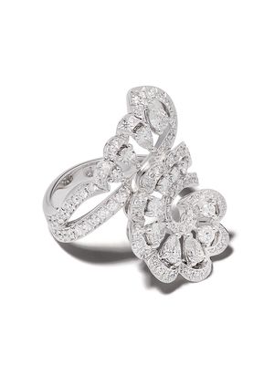 Chopard 18kt white gold Precious Lace Vague diamond ring - Silver