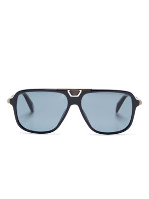 Chopard Eyewear logo-engraved pilot-frame sunglasses - Blue