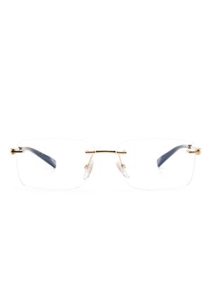 Chopard Eyewear logo-engraved rectangle-frame glasses - Gold