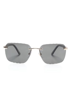Chopard Eyewear logo-engraved square-frame sunglasses - Gold