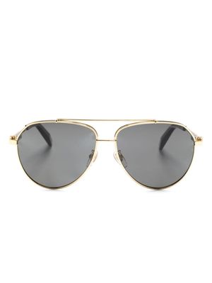 Chopard Eyewear logo-plaque pilot-frame sunglasses - Gold