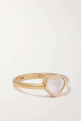 Chopard - My Happy Hearts 18-karat Rose Gold Mother-of-pearl Ring - 54