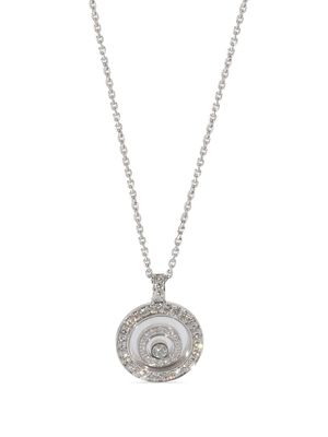 Chopard Pre-Owned 18kt white gold Happy Spirit diamond necklace - Silver