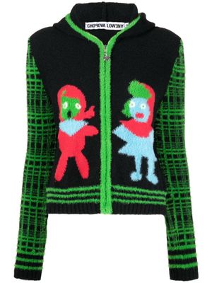 Chopova Lowena Bear Girl zip-up hooded cardigan - Black