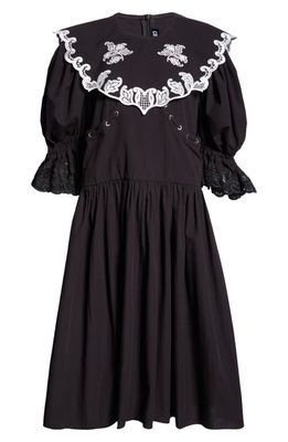 Chopova Lowena Fer Midi Dress in Black