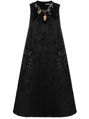 Chopova Lowena floral-jacquard cut-out midi dress - Black