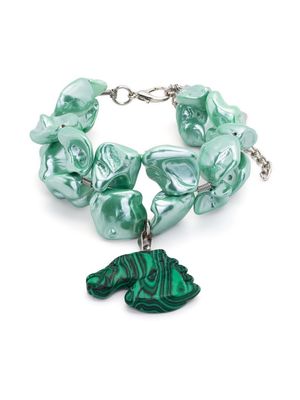 Chopova Lowena horse charm bracelet - Green