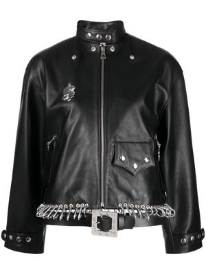 Chopova Lowena K-Point leather jacket - Black