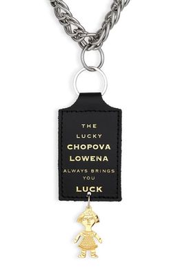 Chopova Lowena Lucky Chopova Pendant Necklace in Black