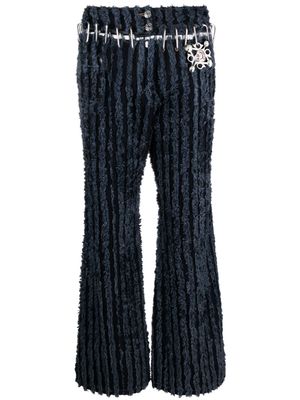 Chopova Lowena Nosebutter frayed bootcut jeans - Blue