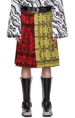 Chopova Lowena Red & Yellow Ixora Skirt