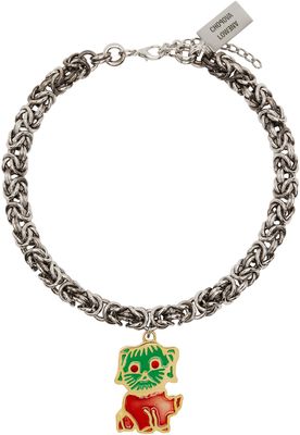 Chopova Lowena Silver Puppy pendant necklace