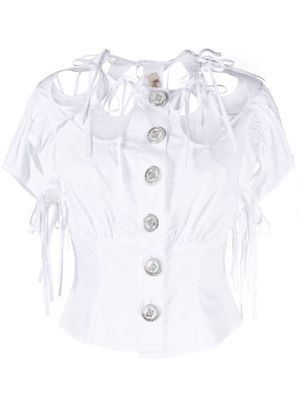 Chopova Lowena Slush cut-out shirt - White