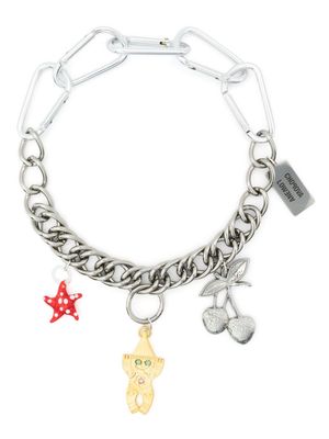 Chopova Lowena statement-pendant cable-chain link necklace - Silver
