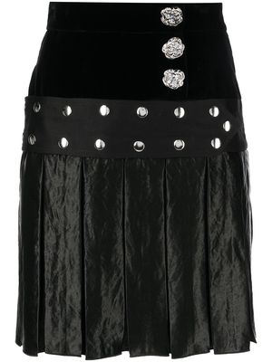 Chopova Lowena stud-detail pleated skirt - Black