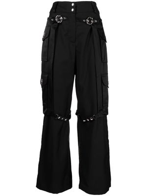 Chopova Lowena Western high-waisted cropped trousers - Black