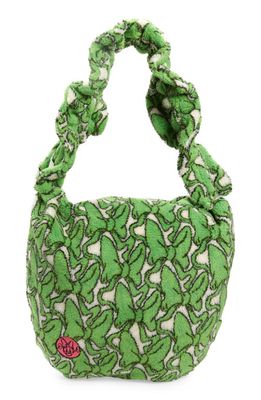 Chopova Lowena x Disney Daisy Duck Bow Fleece Shoulder Bag in Green