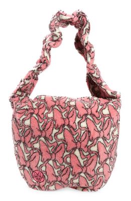 Chopova Lowena x Disney Daisy Duck Bow Fleece Shoulder Bag in Pink