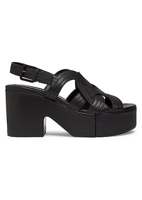 Chou 85MM Leather Platform Sandals