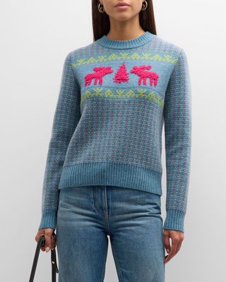 Chris Nordic Crewneck Wool-Cashmere Sweater