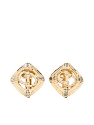 Christian Dior 1980s CD-logo clip-on earrings - Gold