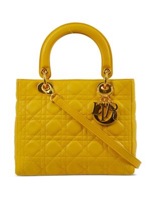 Christian Dior 1990-2000s pre-owned Lady Dior Cannage two-way bag - Yellow