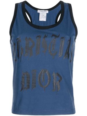 Christian Dior 1990-2000s pre-owned logo print vest - Blue