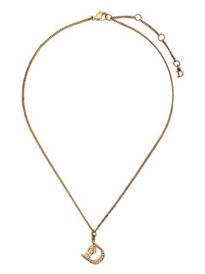 Christian Dior 1990s D Saddle-pendant necklace - Gold