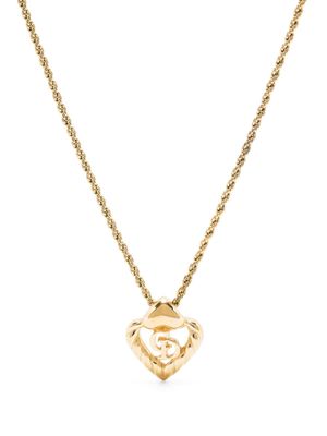 Christian Dior 1990s pre-owned CD heart charm necklace - Gold