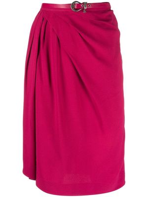Christian Dior 1990s pre-owned draped skirt - Pink