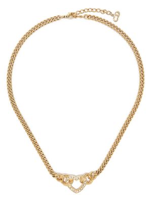 Christian Dior 1990s pre-owned heart-charm chain necklace - Gold