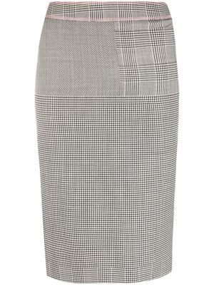 Christian Dior 1990s pre-owned houndstooth-pattern pencil skirt - GREY PATTERN