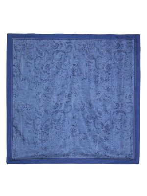 Christian Dior 1990s pre-owned paisley-print silk scarf - Blue