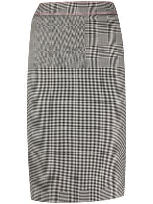 Christian Dior 1990s pre-owned patchwork pencil skirt - Black