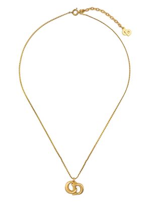 Christian Dior 2000s CD-pendant polished necklace - Gold