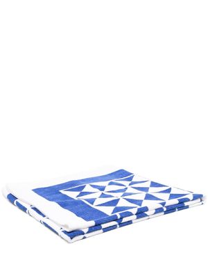 Christian Dior 2000s pre-owned geometric print beach towel - Blue