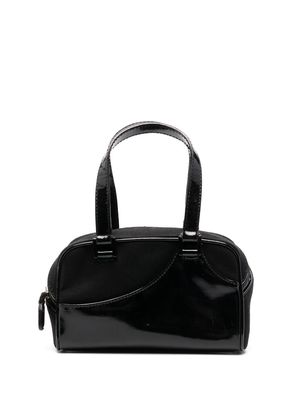 Christian Dior 2000s pre-owned patent-finish panel mini handbag - Black