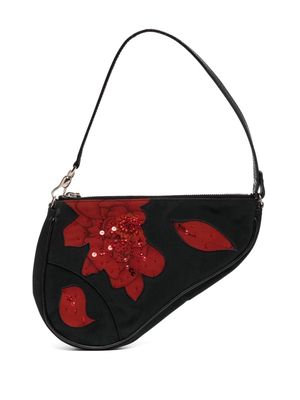 Christian Dior 2002 pre-owned Saddle embellished shoulder bag - Black