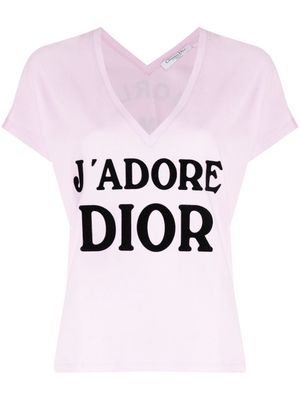 Christian Dior 2003 pre-owned J'Adore Dior V-neck T-shirt - Pink