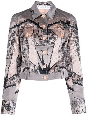 Christian Dior 2006 pre-owned lace-embellishment jacket - Pink