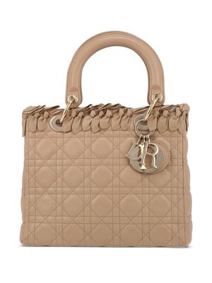 Christian Dior 2010 pre-owned small Cannage Lady Dior two-way handbag - Neutrals