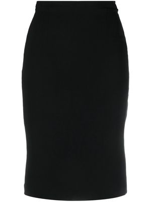 Christian Dior 2010s pre-owned stretch silk pencil skirt - Black