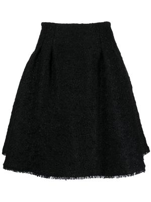 Christian Dior 2010s pre-owned textured flared skirt - Black
