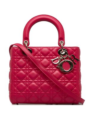 Christian Dior 2013 pre-owned medium Cannage Lady Dior two-way handbag - Pink