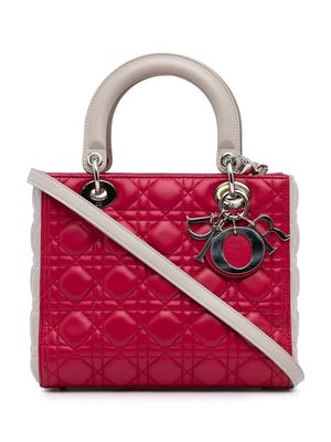 Christian Dior 2013 pre-owned medium Lady Dior Cannage 2way bag - Red