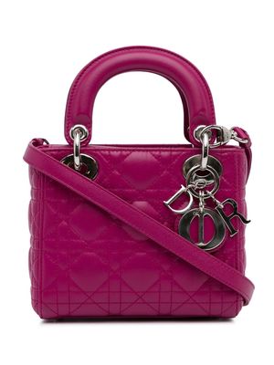 Christian Dior 2014 pre-owned mini Cannage Lady Dior two-way handbag - Pink