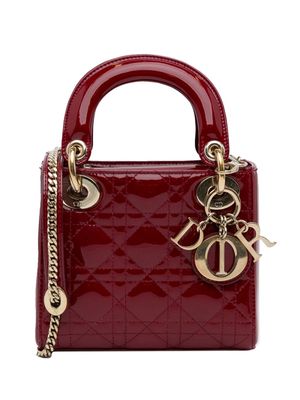 Christian Dior 2017 pre-owned mini Cannage Lady Dior bag - Red