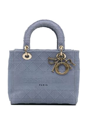 Christian Dior 2020 pre-owned medium Cannage Lady D-Lite bag - Blue